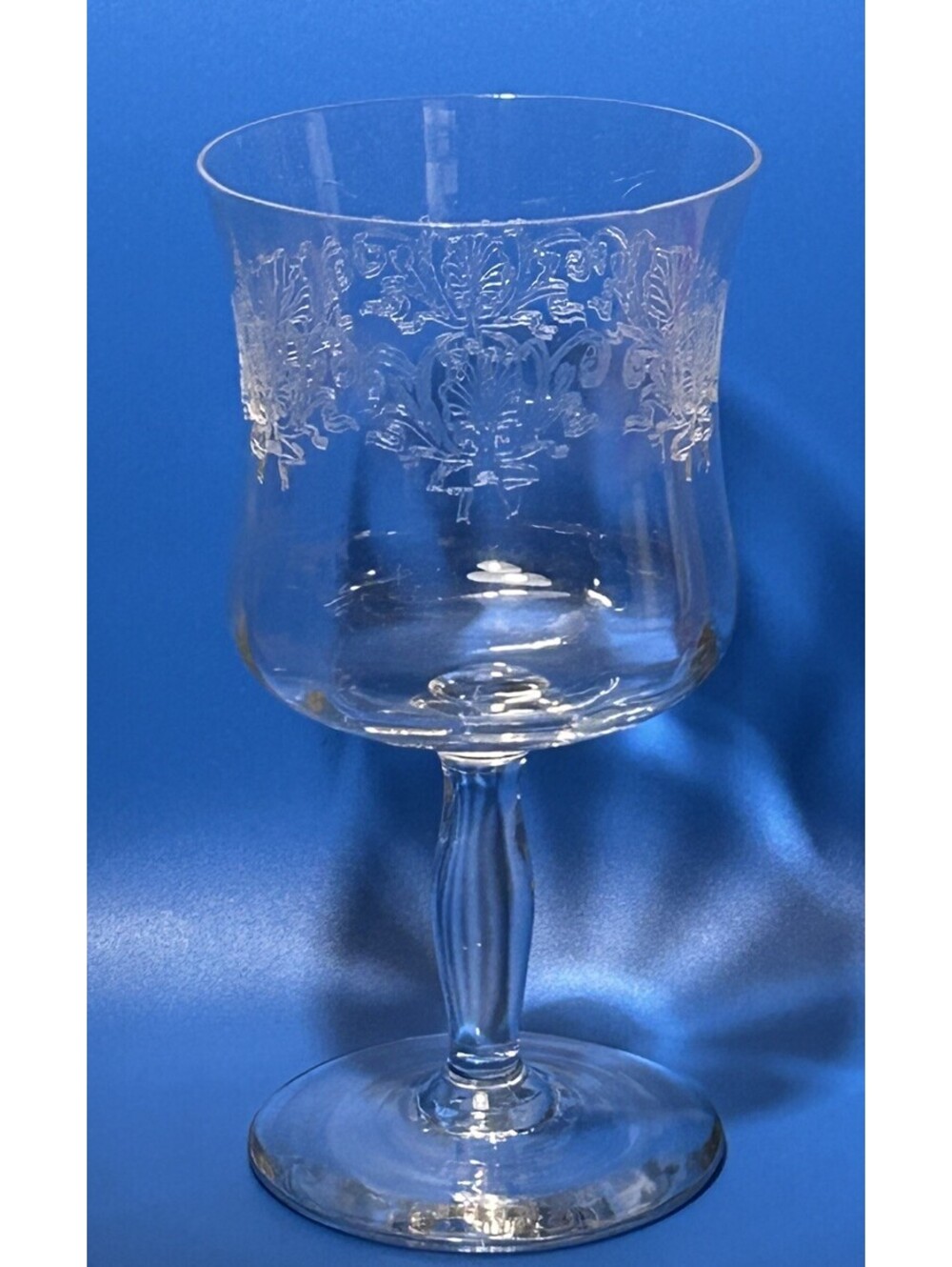 Vintage Bryce Etch 390 Wine Glass EUC Uranium?
